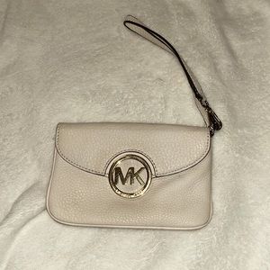 Michael Kors wristlet in cream